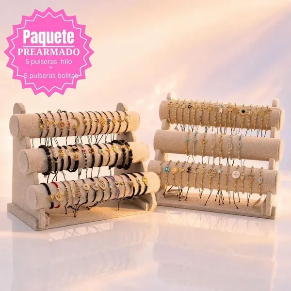 Kit Pulsera Bolitas + Pulsera hilo