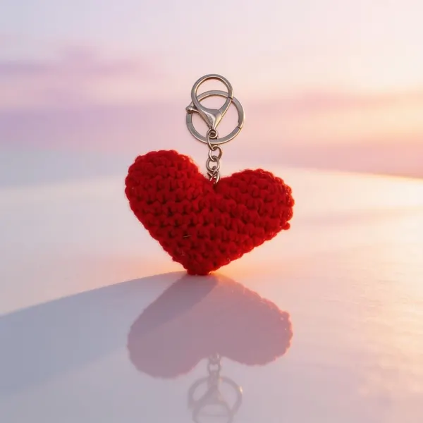 Llavero Corazón Tejido