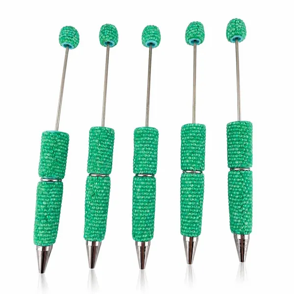 Pack 5 Plumas con Cristales Transparentes