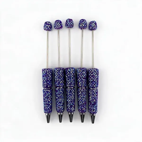 Pack 5 Plumas con Cristal Tornasol
