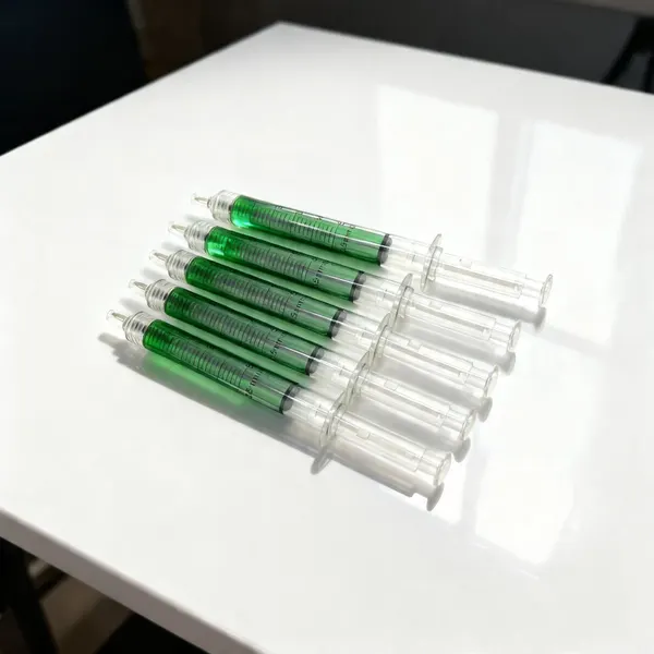 Paquete de 5 Piezas Plumas Tipo Jeringa Bolígrafo de Oficina