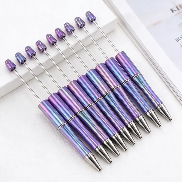 Pack de 10 Plumas Violeta Neón Tornasol